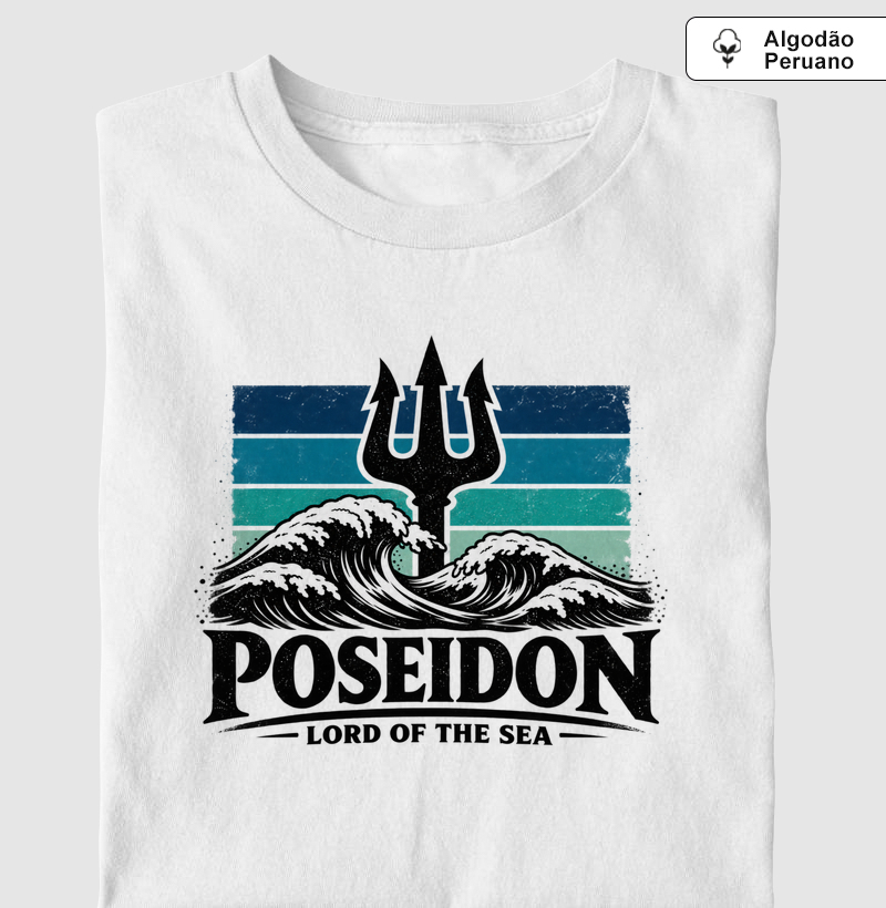 Poseidon — Senhor dos Mares - Camiseta Algodão Peruano