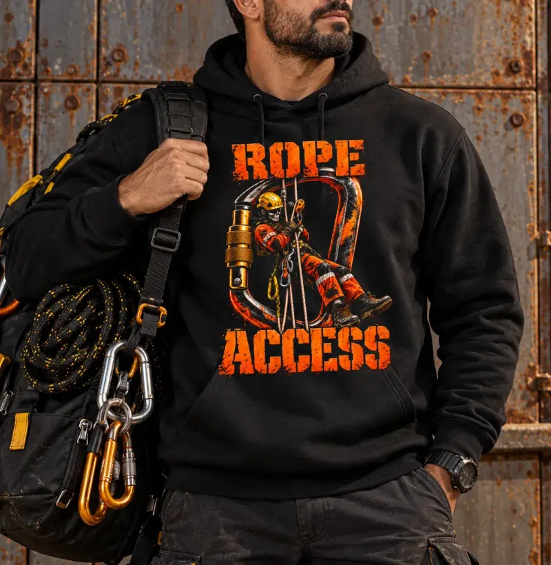 Rope Access Caveira em Ação - Hoodie Moletom