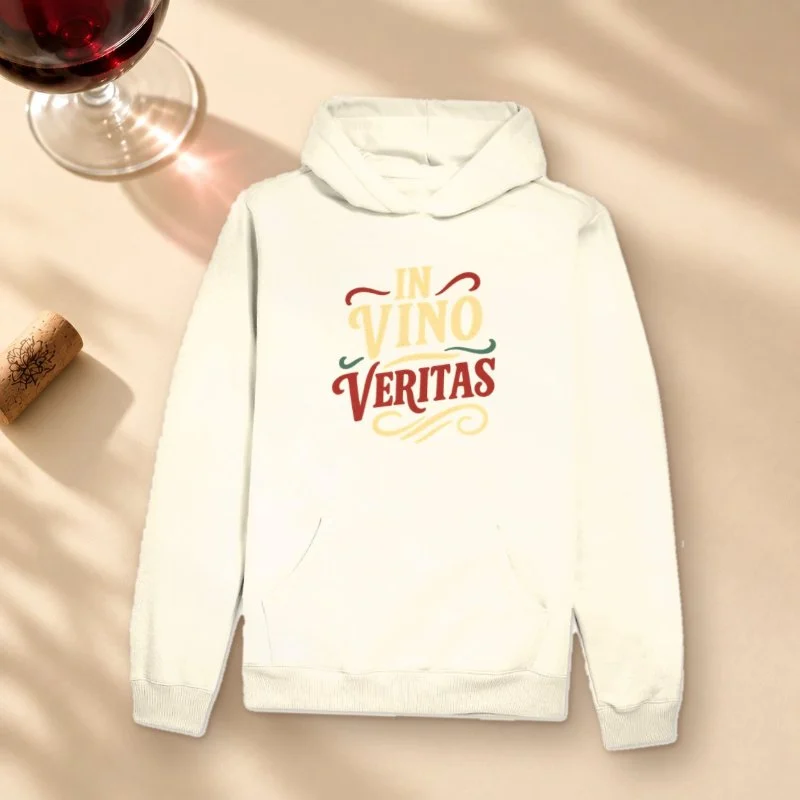 Moletom Hoodie In Vino Veritas Lettering - Hoodie Moletom