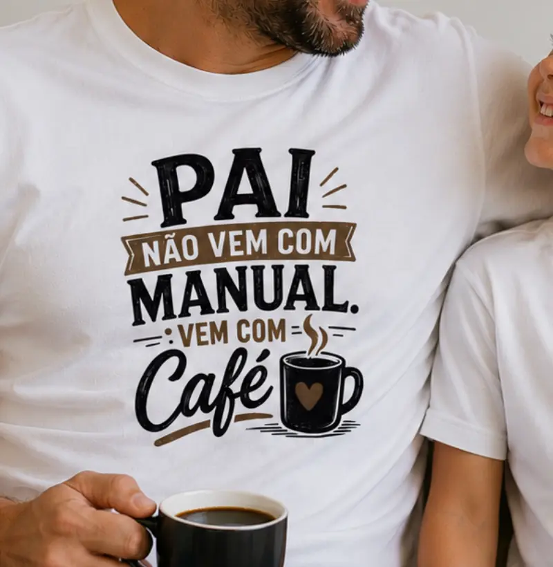 Pai não vem com manual. Vem com café.