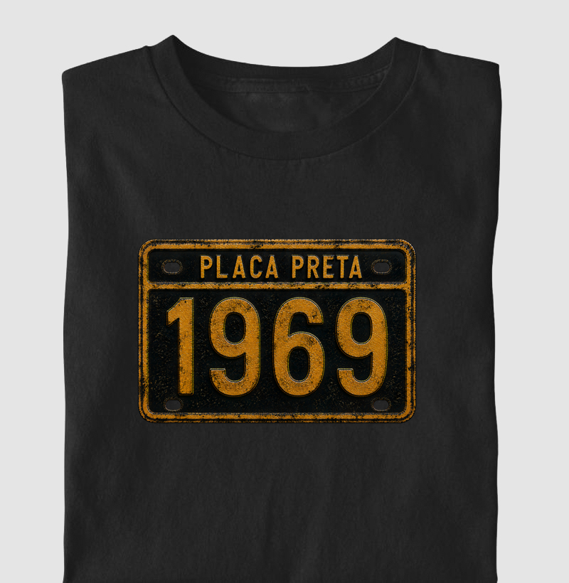 Camiseta Placa Preta 1969