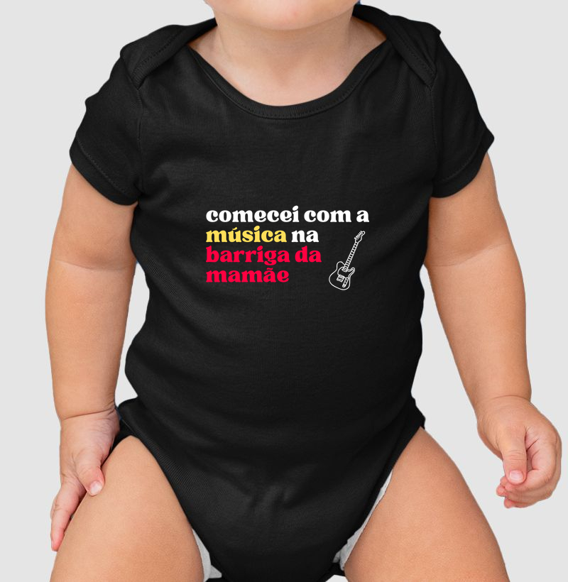 Música na barriga da mamãe (guitarra) - Body Infantil