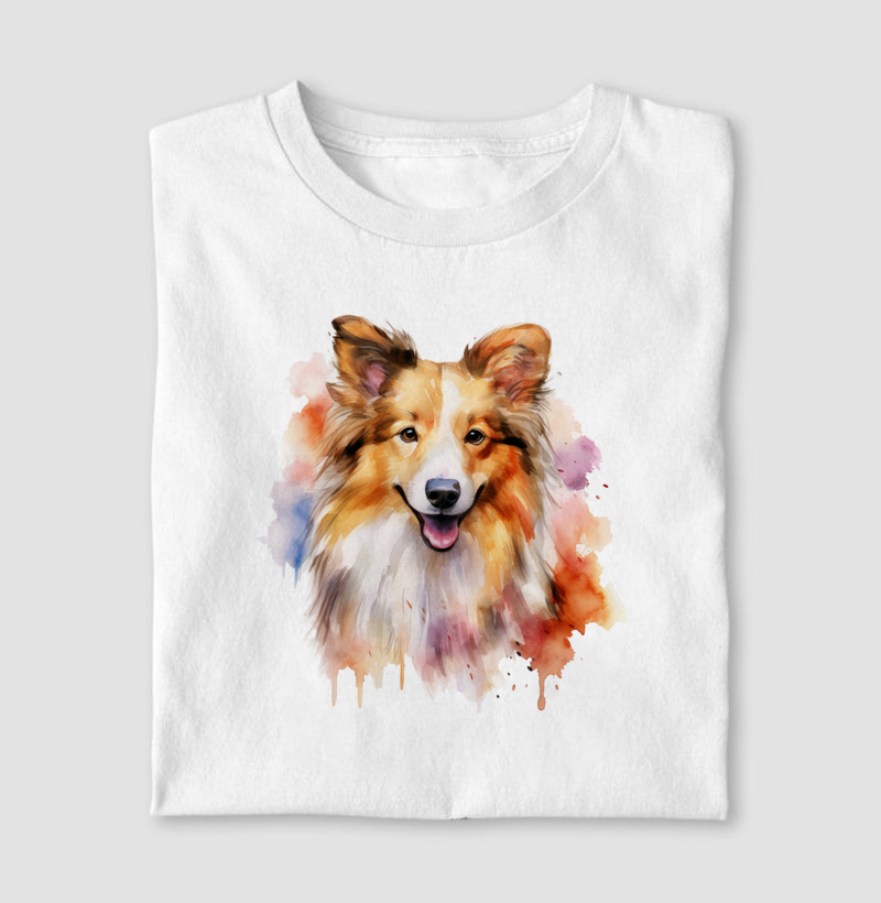 Shetland Sheepdog aquarela