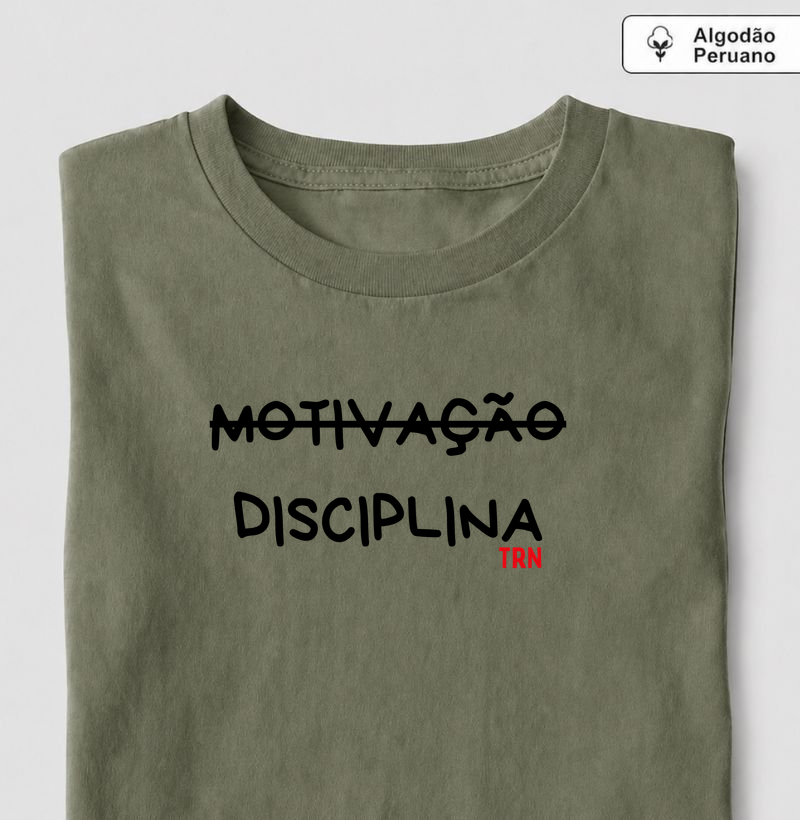 Camiseta DISCIPLINA - TRN | Camiseta Fitness em Algodão Peruano Premium | TRENO