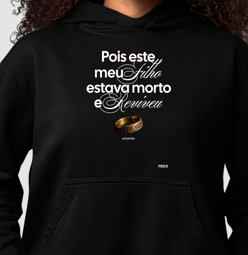 Moletom Capuz Hoodie Estampa - Meu Filho Reviveu