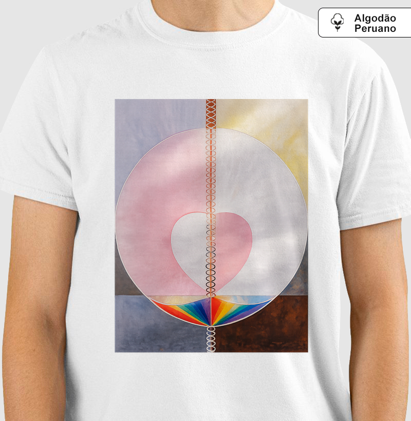 Camiseta Hilma af Klint Arte Abstrata Espiritual | Algodão Peruano Premium