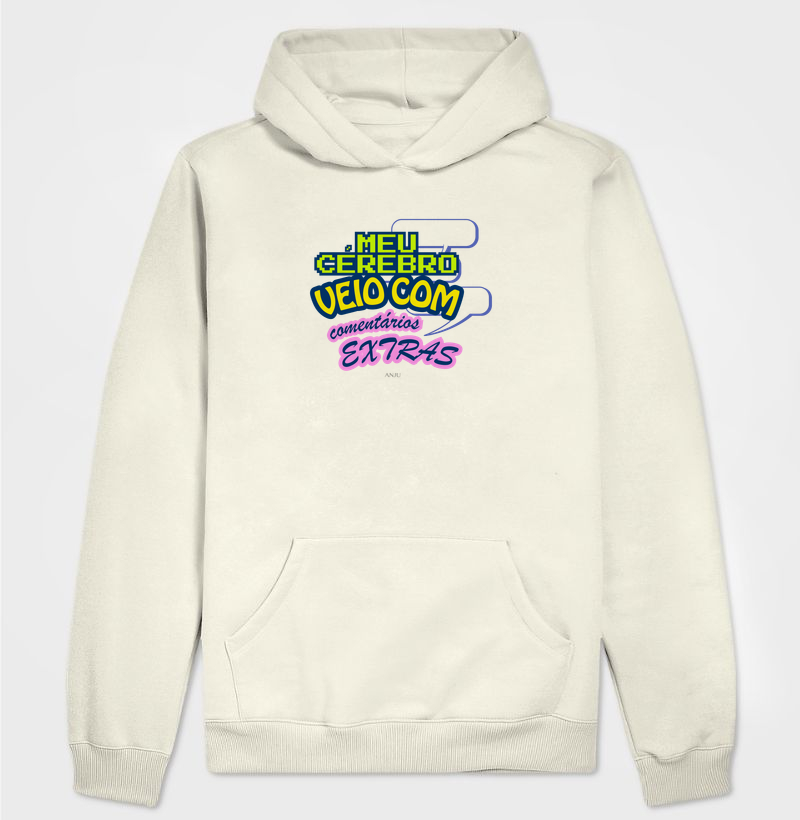 Meu cérebro veio com comentários - Hoodie Moletom