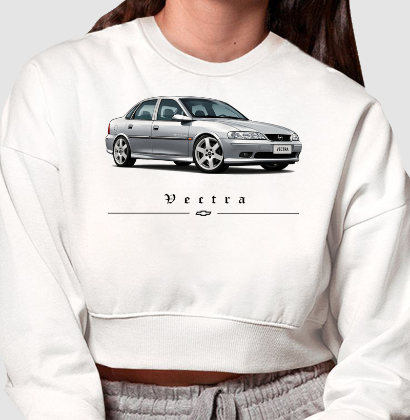Moletom cropped feminino Vectra