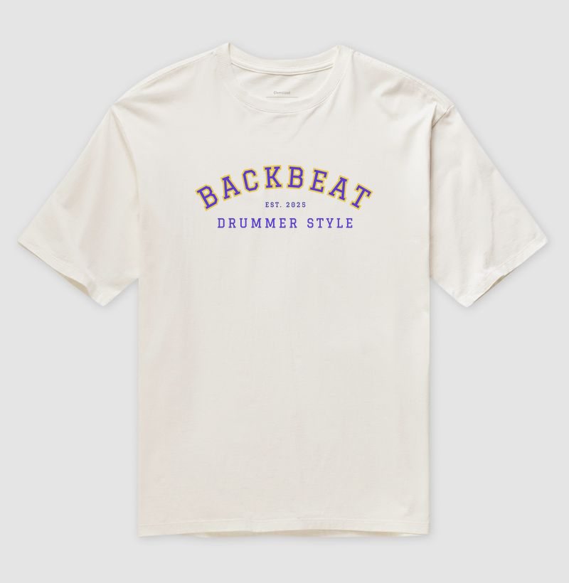 Oversized Backbeat Drummer Style College - Off White