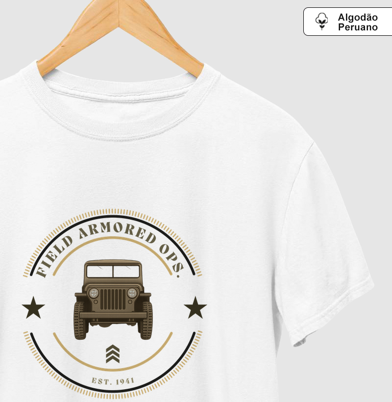 Camiseta Algodão Peruano Field Armored Ops — 1941