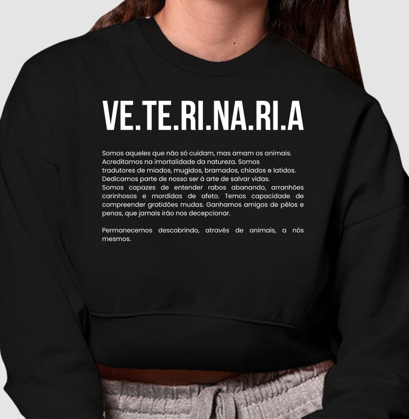 VE.TE.RI.NA.RI.A (Cropped Moletom)