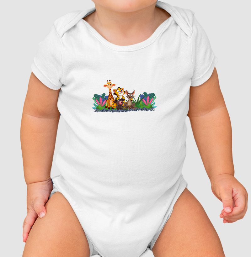 Body Infantil Amiguinhos da Selva