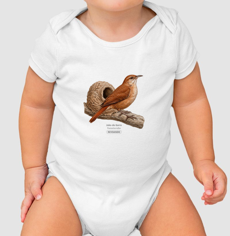 Traços Alados - João-de-barro - Body Infantil