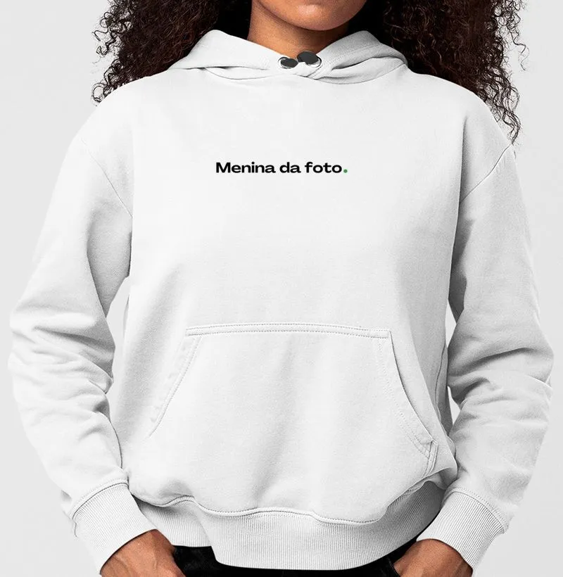 Moletom, menina da foto.