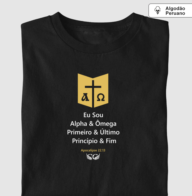 Camisetas em Algodão Peruano Alpha & Ômega