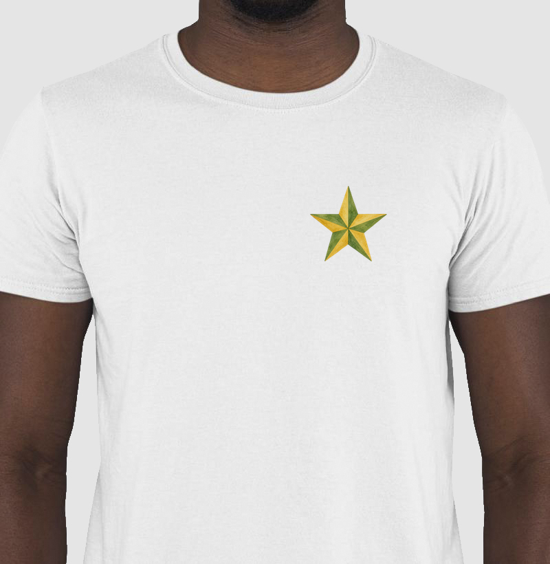 Camiseta Unissex AROUA — Estrela da torcida| Cartas para a Copa | Unissex | Algodão Penteado 30.1