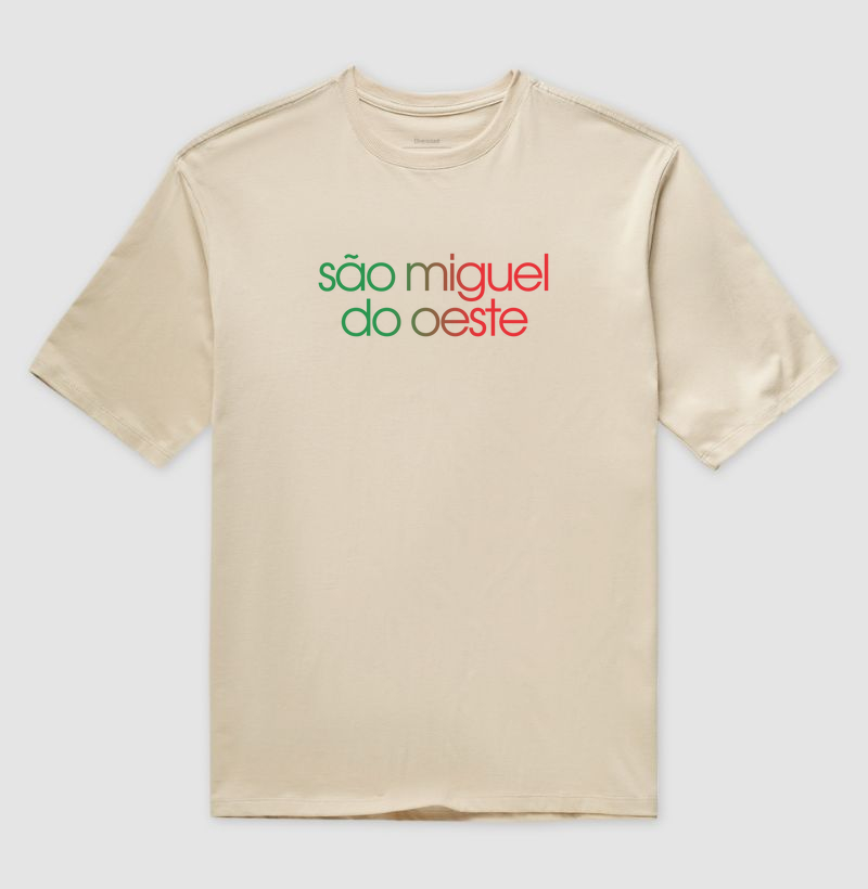 Camiseta Oversized São Miguel do Oeste Cores da Bandeira