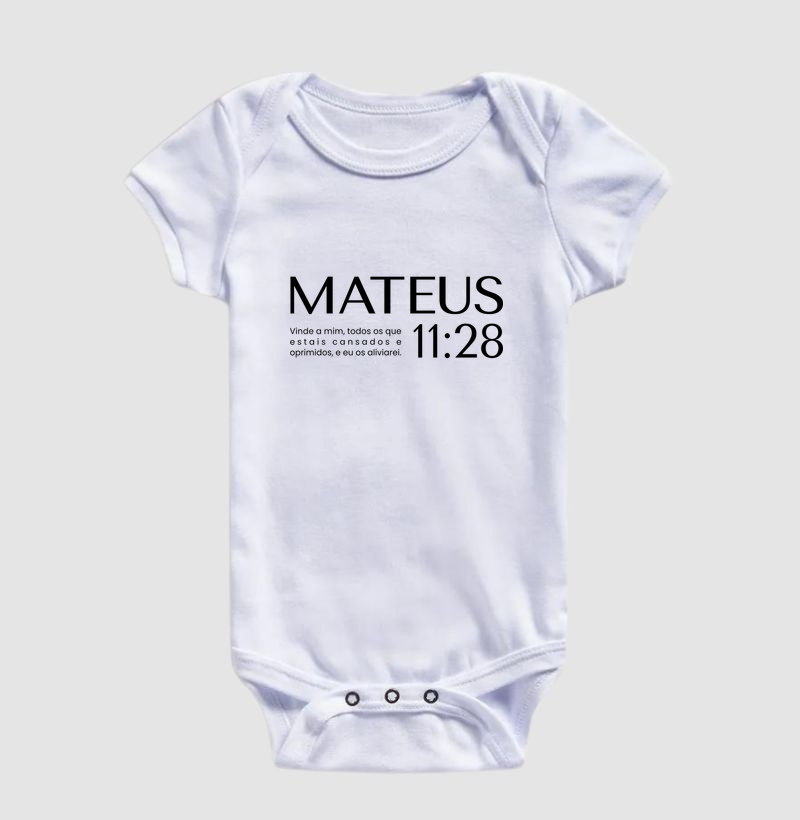Body Infantil Mateus 11:28