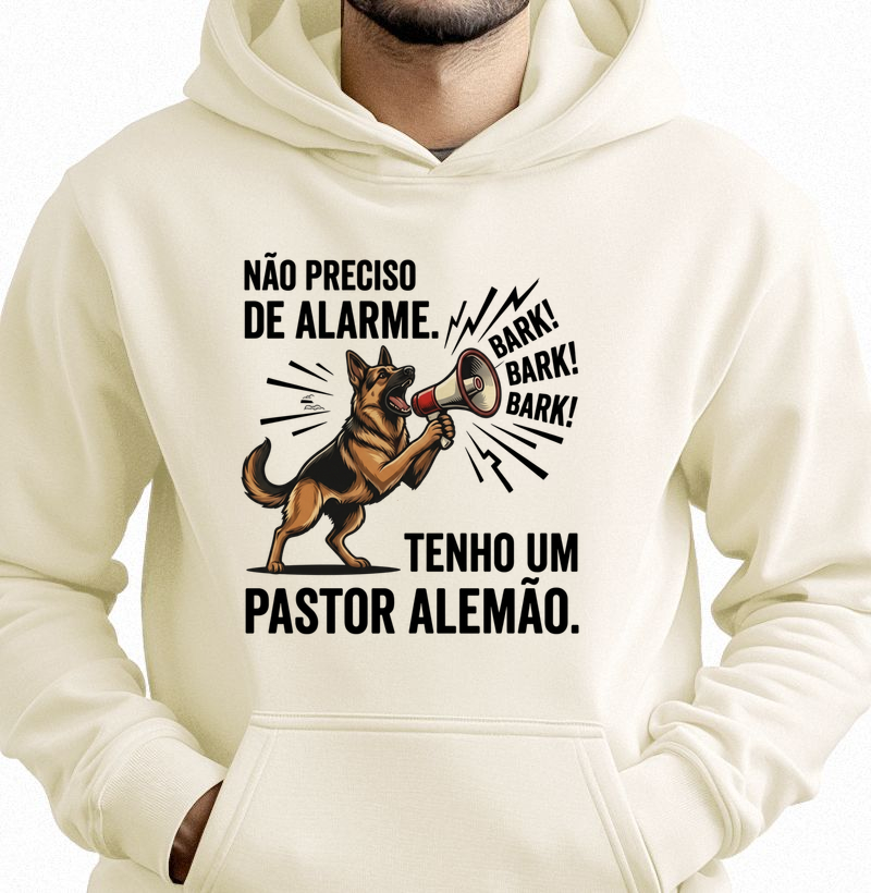 Hoodie Moletom Alarme grátis!! Segurança em primeiro lugar!