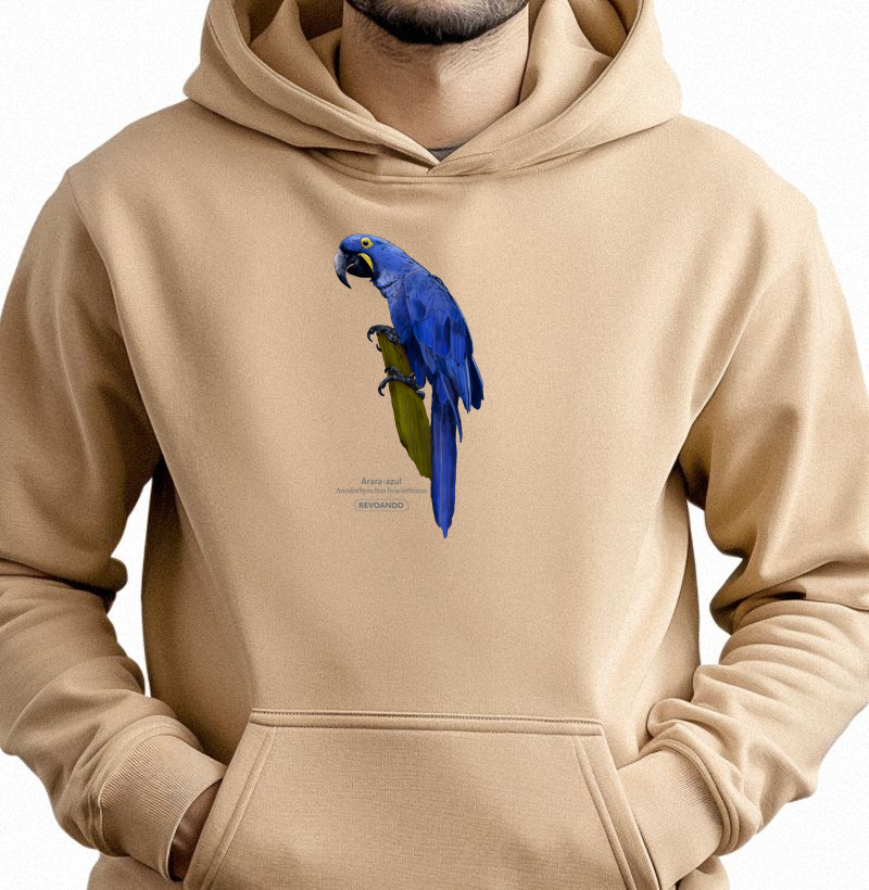 Aves do Brasil - Arara-azul - Moletom Hoodie
