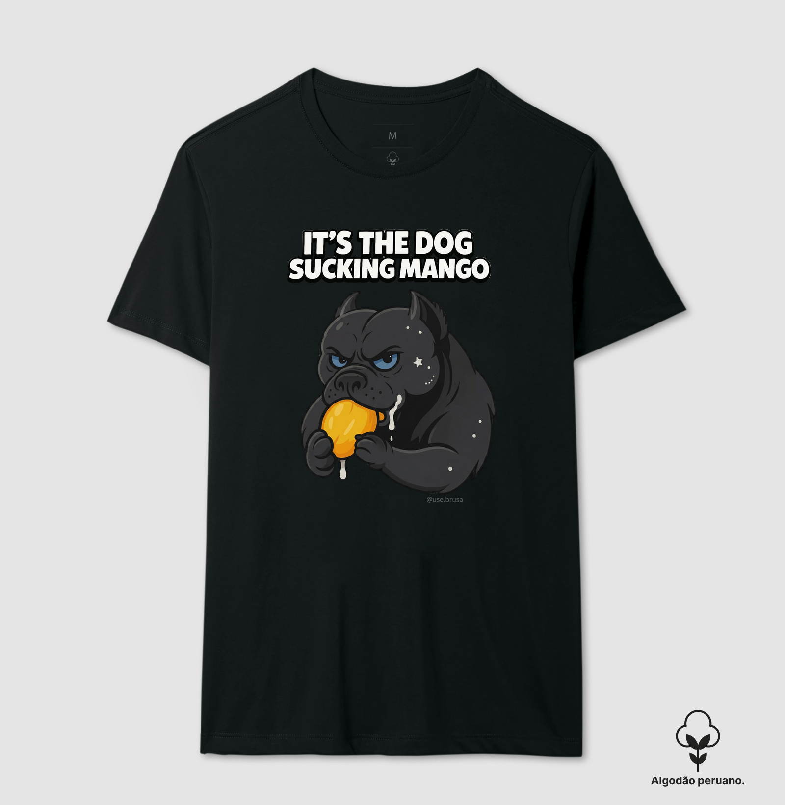 It's the dog sucking mango