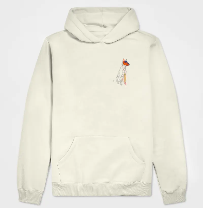 One Line Dog Hoodie