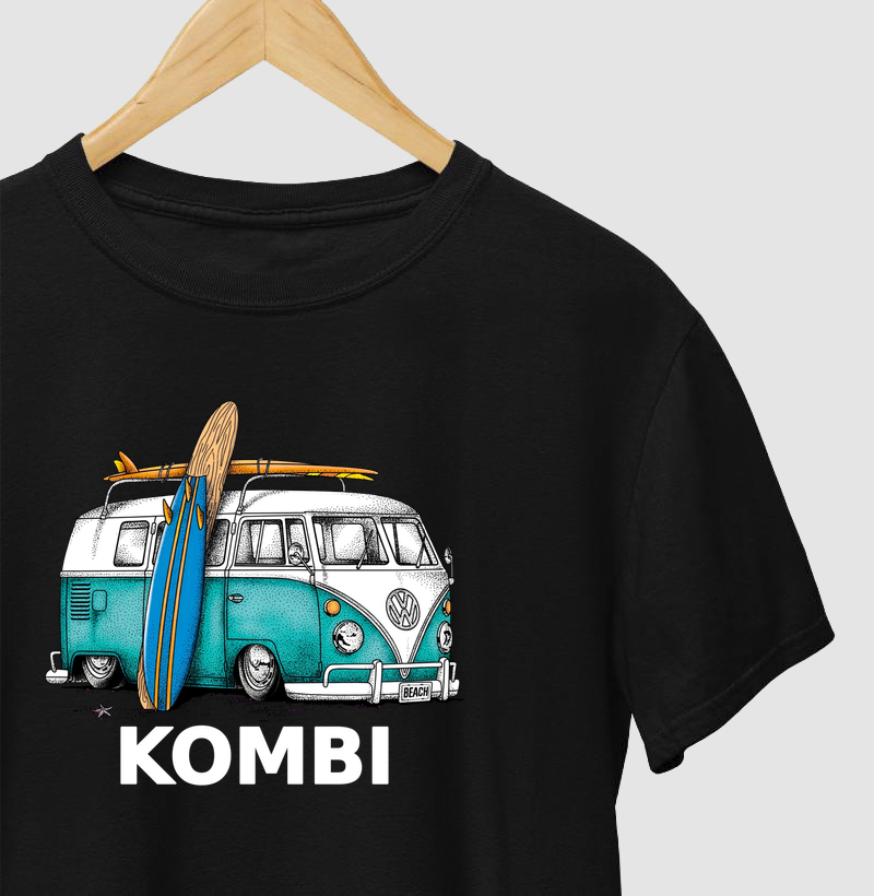 Kombi Surf Beach - VW Vintage Verde e Pranchas - Estilo Surfista Retrô