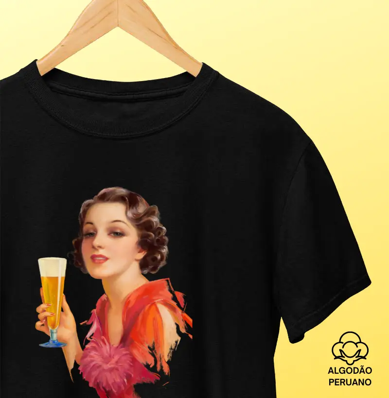 Dama da Cerveja - Camiseta Algodão Peruano