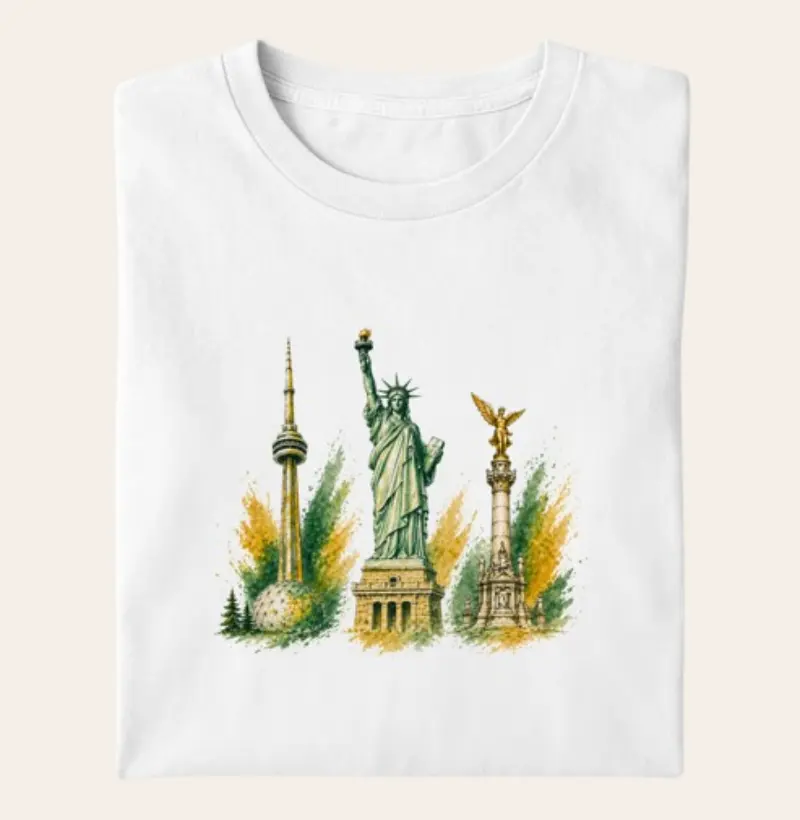 Camiseta Algodão Premium - Palco do Mundo