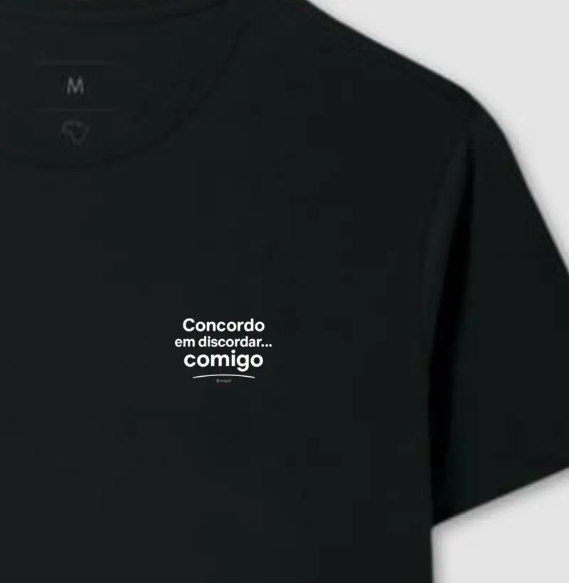 Camiseta Baby Look - Concordo em discordar... comigo