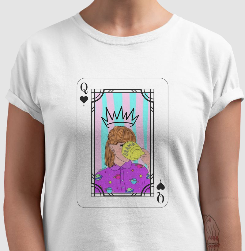 Camiseta Drama Queen em Tempo Integral