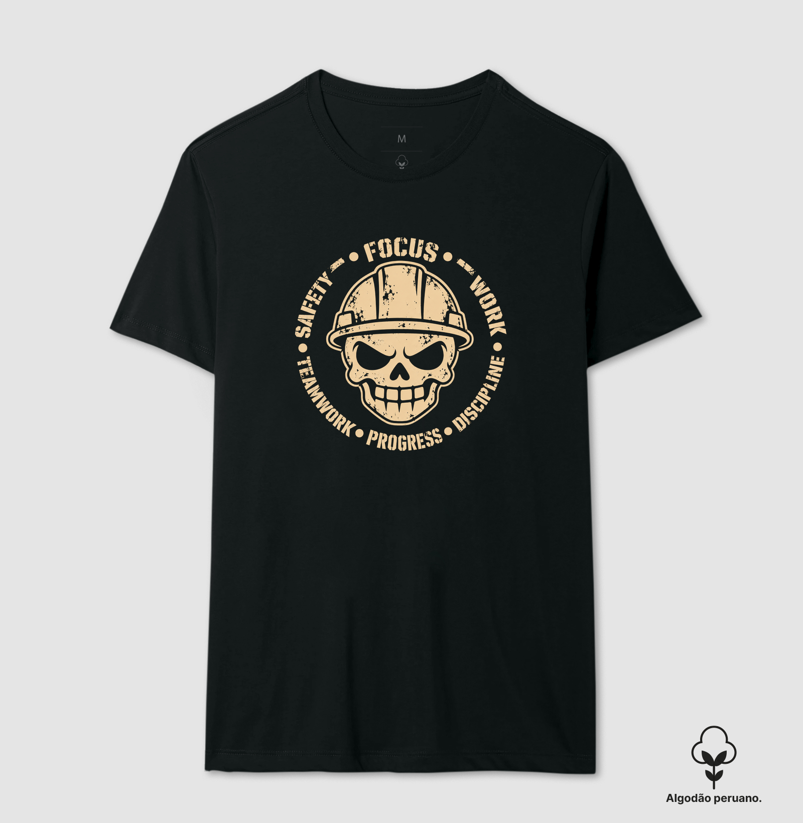 Caveira Stencil Emoji - Camiseta Algodão Peruano