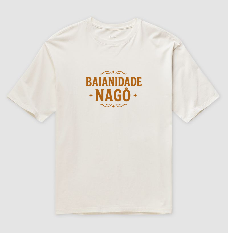 Camiseta Oversized Baianidade nagô! Coleção Baianês. Unissex. Algodão Premium
