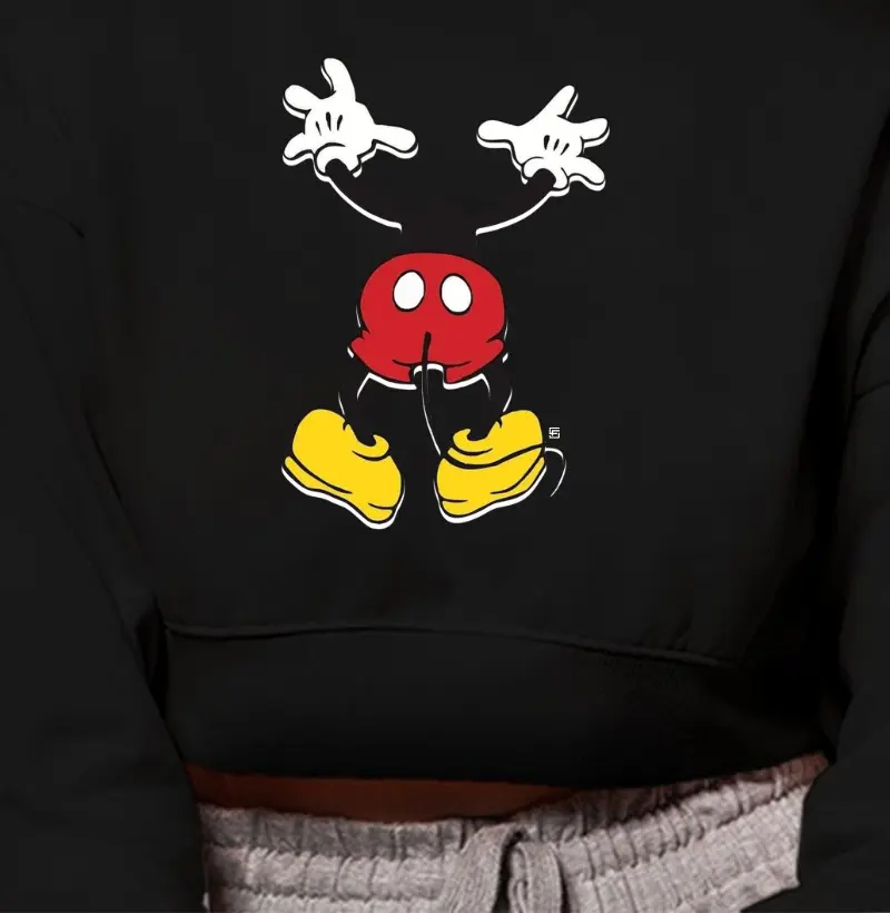 Cropped Moletom Mickey Sem Filtro 