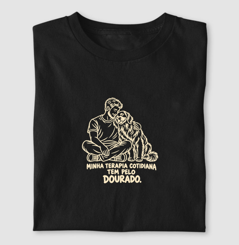 Minha terapia cotidiana tem pelo dourado.