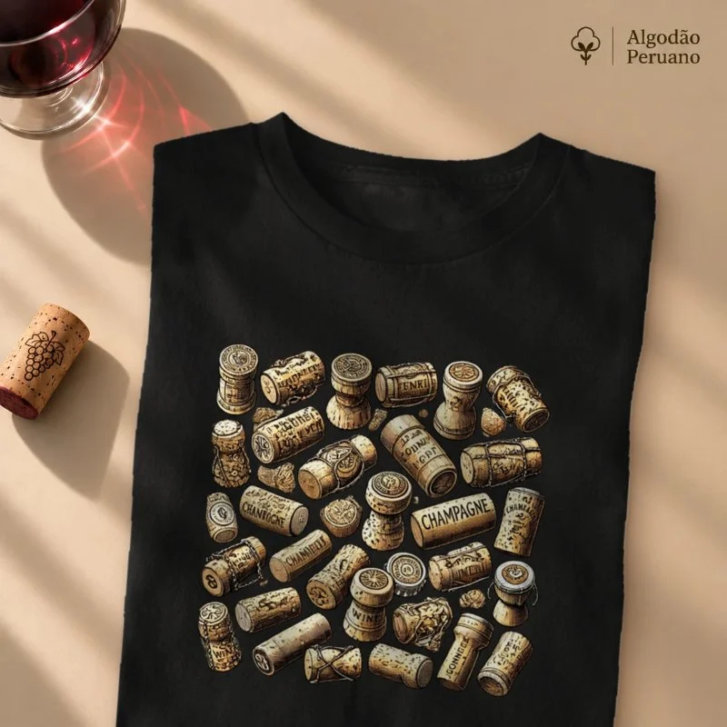 Camiseta Vinho - Rolhas