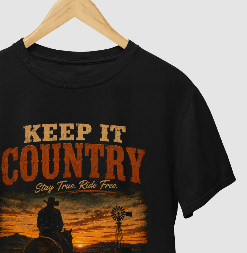 Camiseta Country Masculina Keep It Country Rustler South Co.