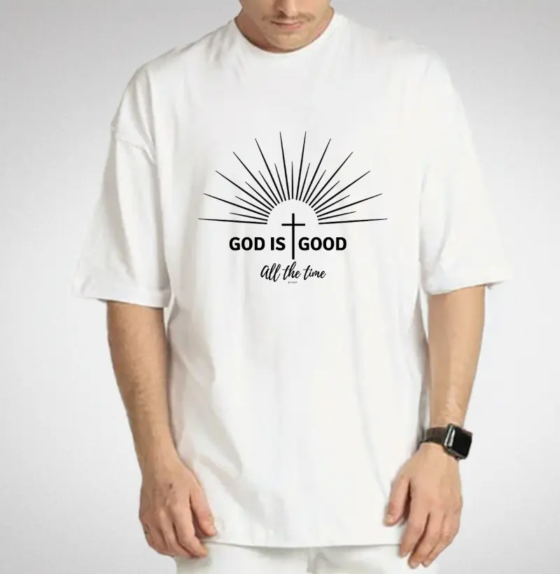 Camiseta Oversized - God is Good All the Time