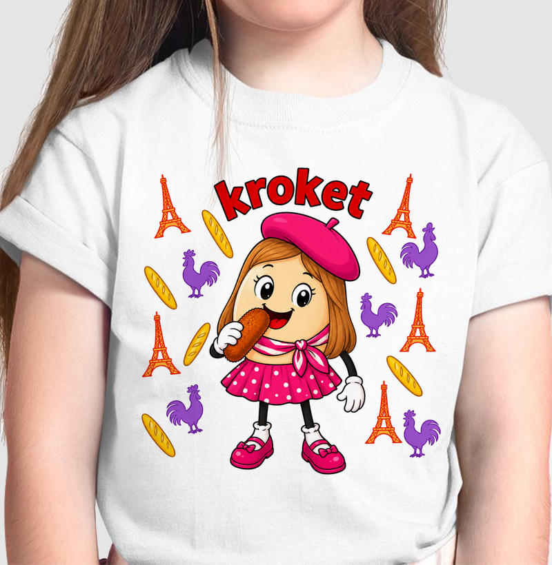 Egg Kroket - França - Camiseta Infantil