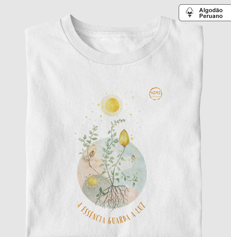 Camiseta Premium KIRI - A essência guarda a luz