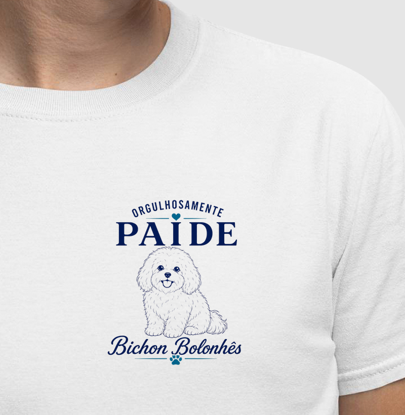 Orgulhosamente Pai de Bichon Bolonhês