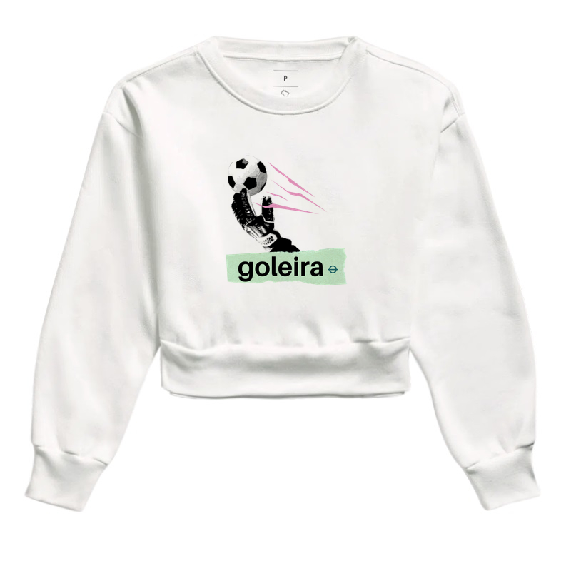 feminina de futebol estampa "goleira" joga bonita