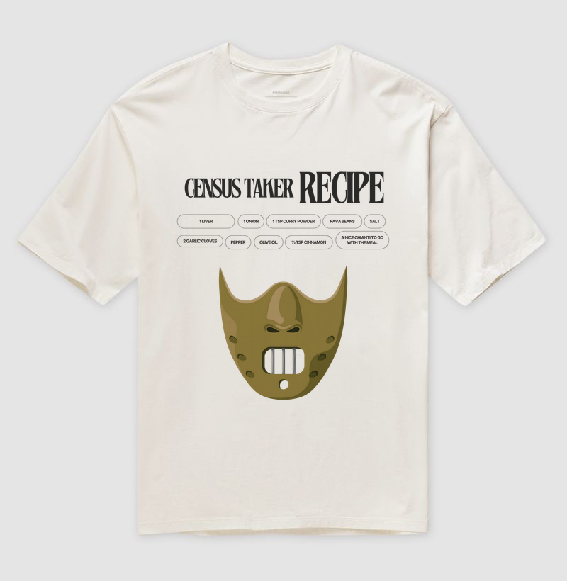 Camiseta Oversized Census Taker Recipe - O Silêncio dos Inocentes