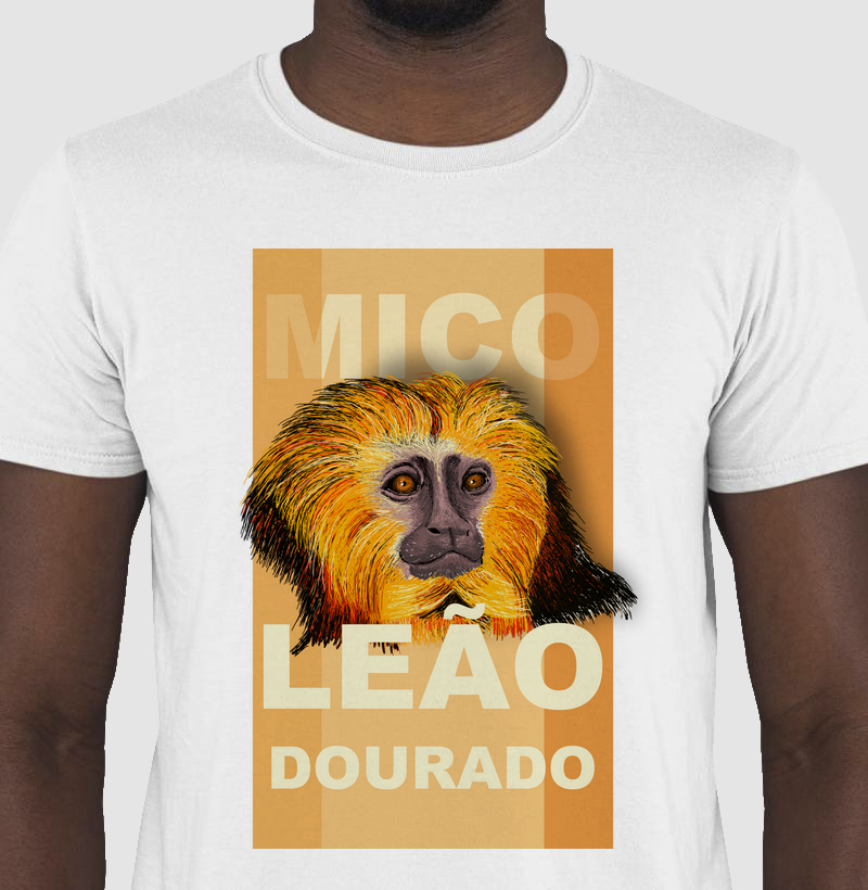 Camiseta Mico leão Dourado