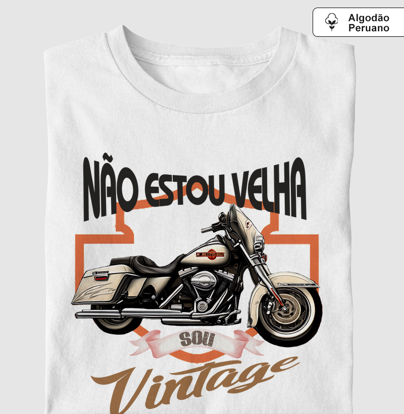 Supreme Não estou Velha, sou Vintage (tecido algodão peruano)