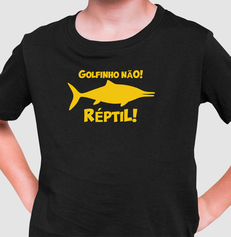 Camiseta Dinossauro Não! Ictiossauro Algodão Premium Dinoloco