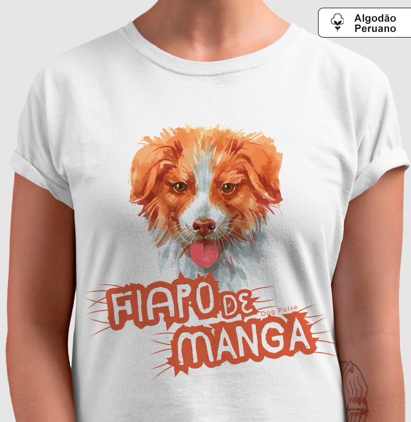 Camiseta Algodão Peruano Dog Pulse - Fiapo de Manga Brown