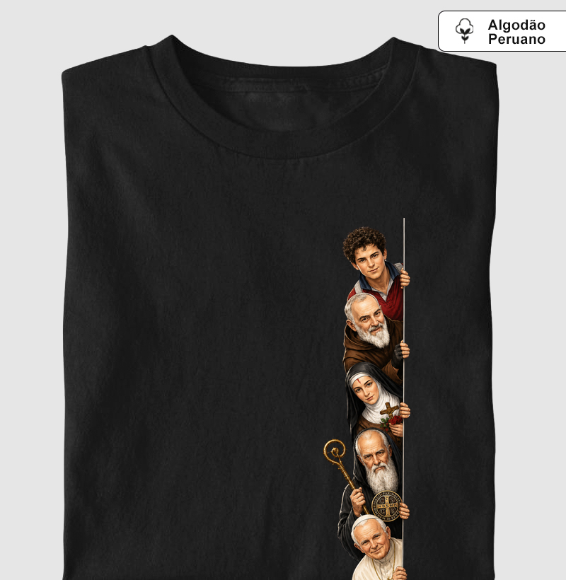 Camiseta Algodão Peruano Santos Amigos