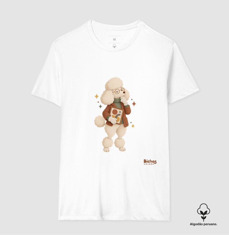 Poodle Moderno - Camiseta Algodão Peruano