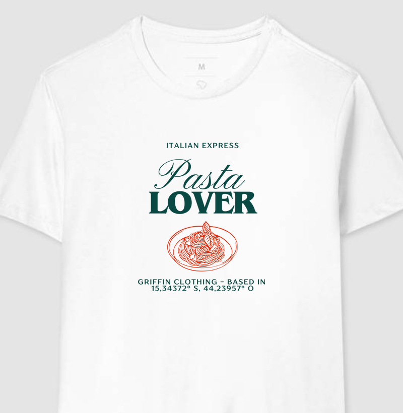CAMISETA MASCULINA PASTA LOVER III